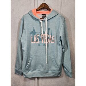 LAS VEGAS Nevada Est. 1905 Light Blue Coral Hoodie Size‎ Medium Casual Travel